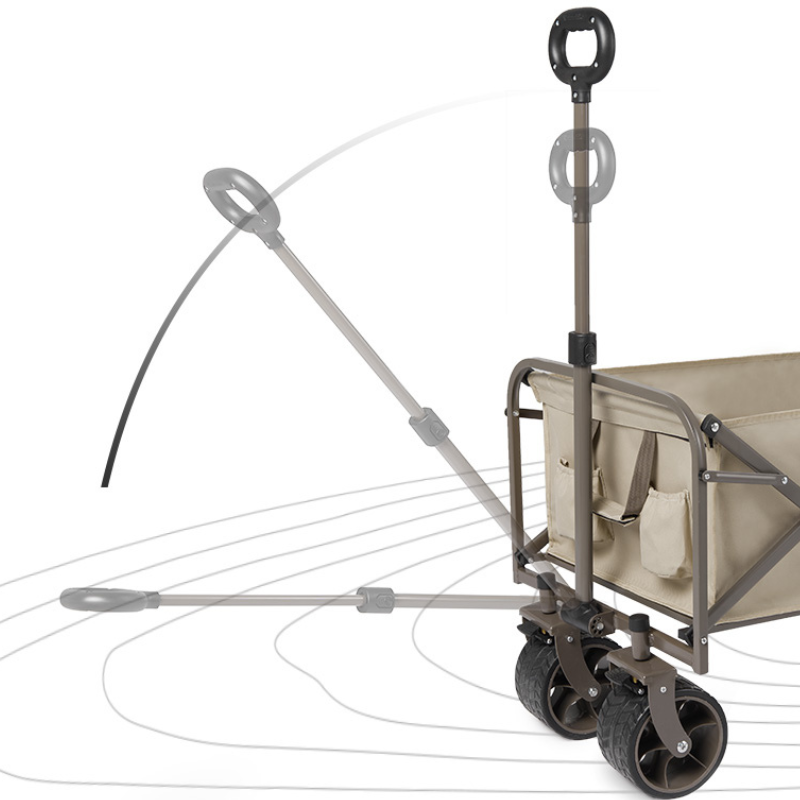 Naturehike skladací prepravný vozík Off-road s brzdou 12 kg - krémový